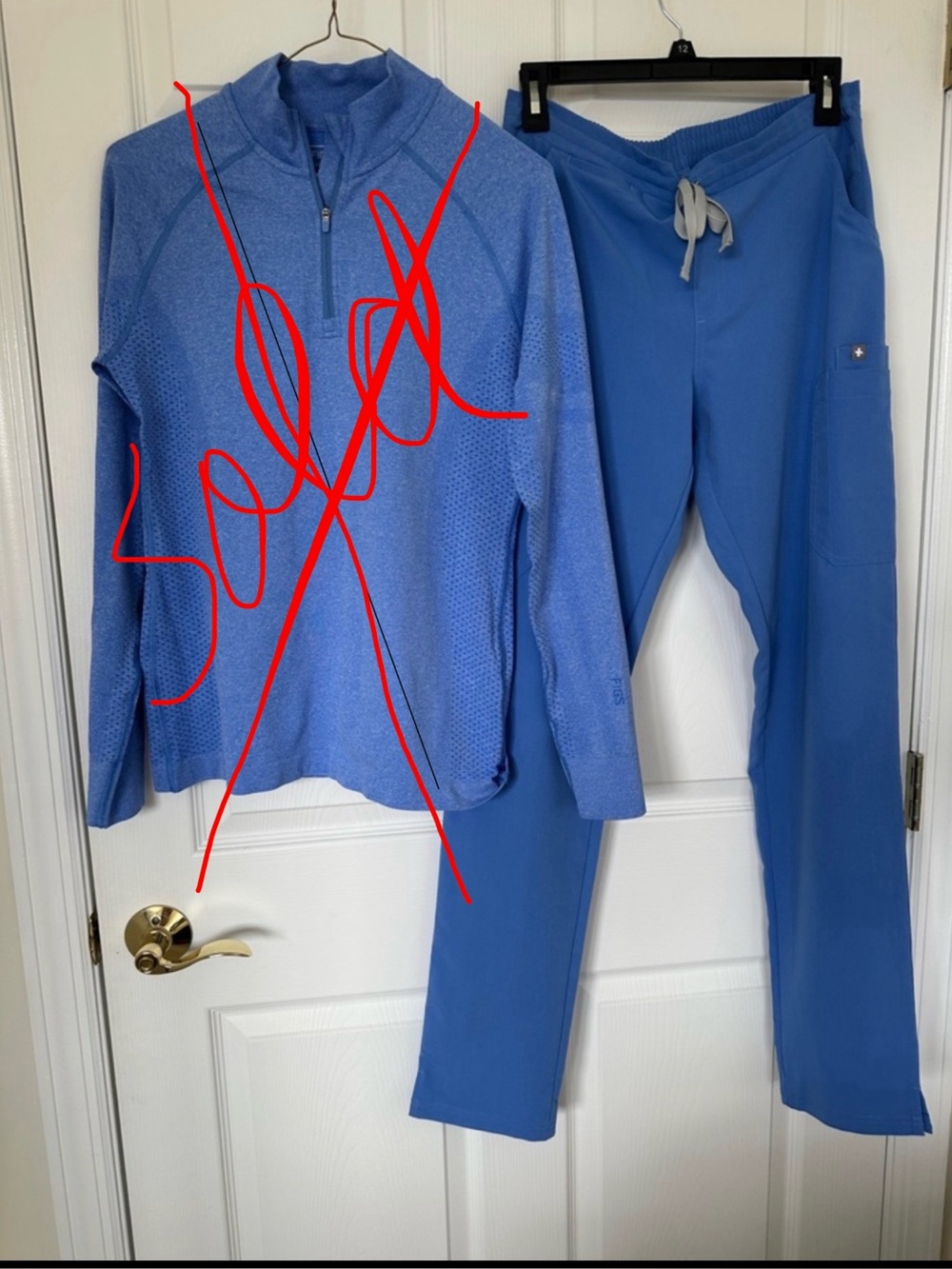Figs Ceil Blue Yola Straight Small tall Skinny 
Top sold